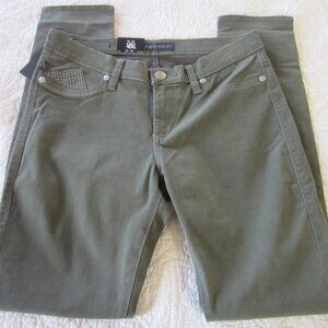 Rock & Republic Jeans 10 Olive Green Swamp Stud